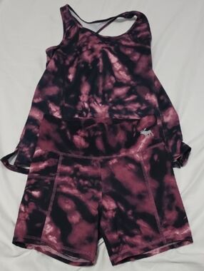 Tie-Dye Purple Athletic Tank & Shorts Set
